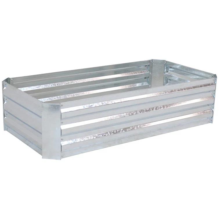 Ippolito Rectangular Galvanized Steel Raised Garden Bed