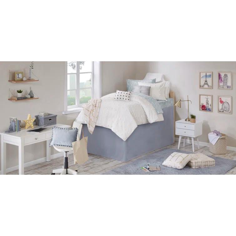 Intelligent Design Brooklyn Cotton Jacquard Comforter Set with Euro Shams and Throw Pillows