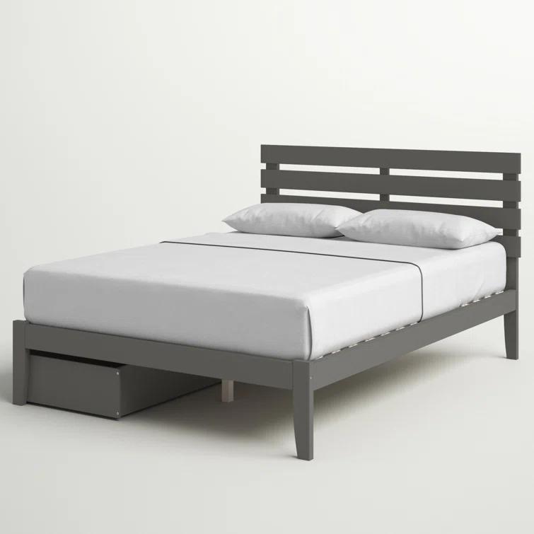 Madaket Premium Wood Farmhouse Storage Platform Bed with Under Bed Drawers