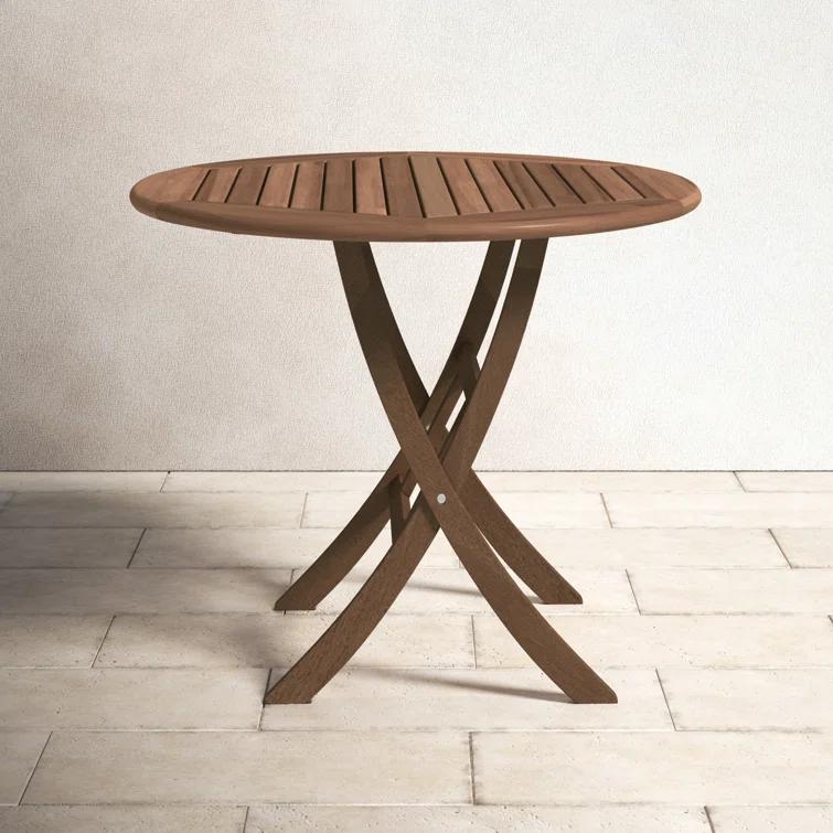 Suki 30'' Eucalyptus Fliptop Outdoor Bistro Table