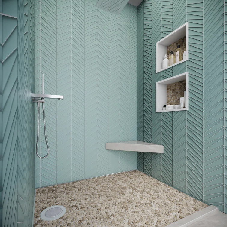 Cruz Bay Studio 11.5" x 11.5" Random Sized Natural Stone Penny Round Mosaic Wall & Floor Tile