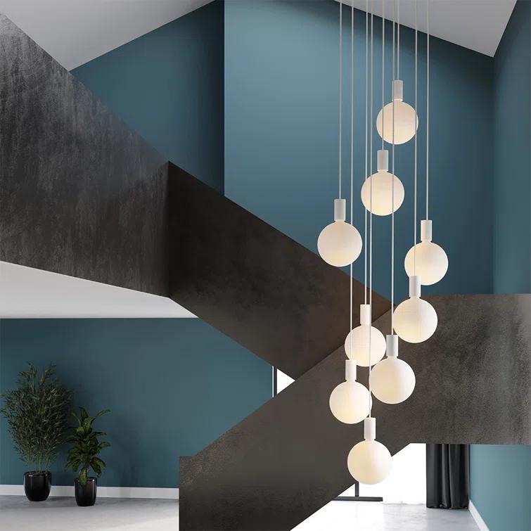 Alumina 9-Light Pendant Light by Tala - White / 20" Dia