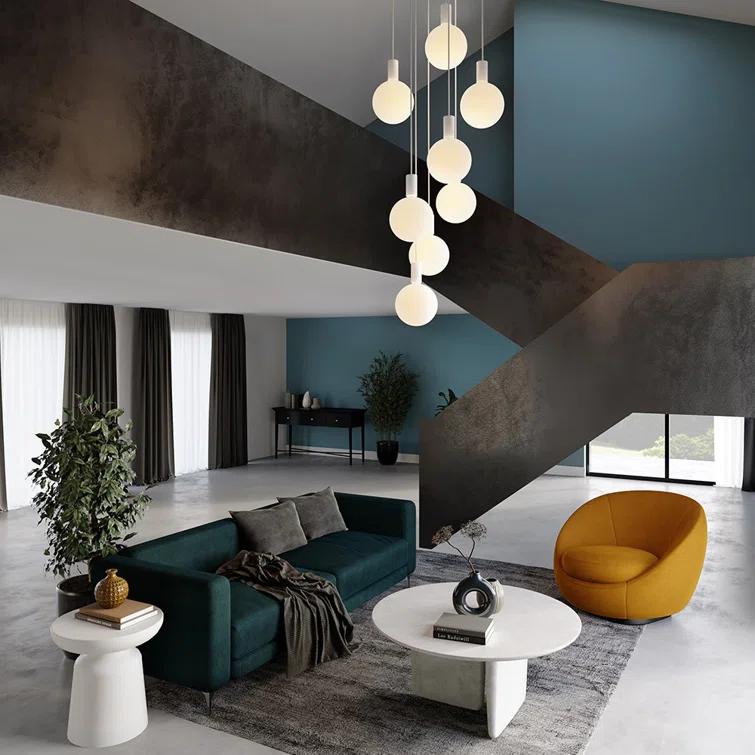 Alumina 9-Light Pendant Light by Tala - White / 20" Dia
