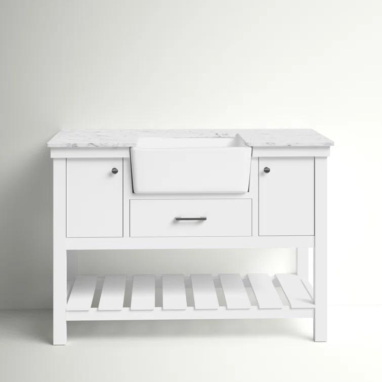 Pelaghia 48'' Single Bathroom Vanity with Marble Top