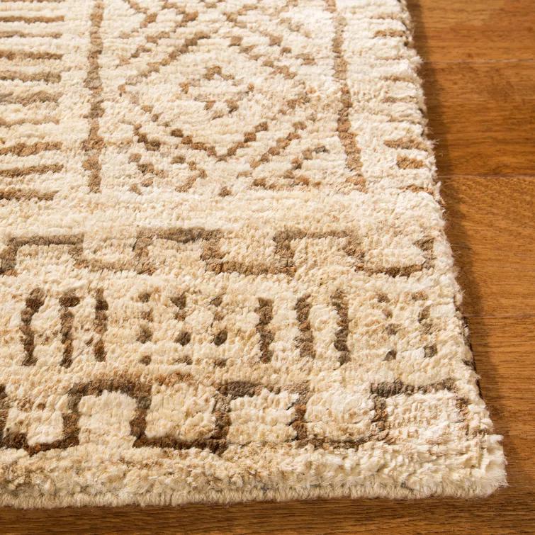 Hand-Knotted Tribal Jute 4' x 6' Area Rug in Earth Tones