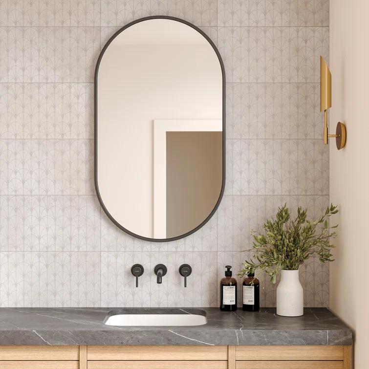 Bedrosians Wave 12" x 24" Porcelain Patterned Wall & Floor Tile (Set of 8)