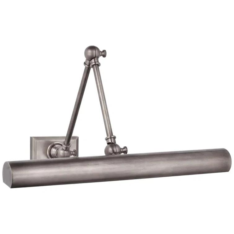 Antique Nickel 18" Double Arm Library Light