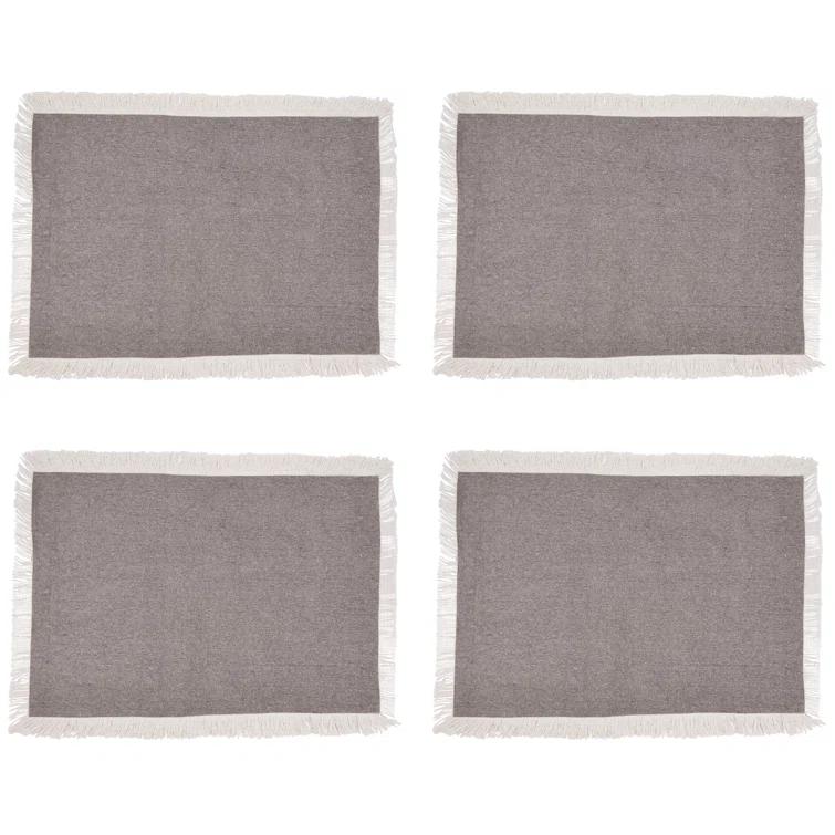4 Piece Cotton Placemat Set (Set of 4)