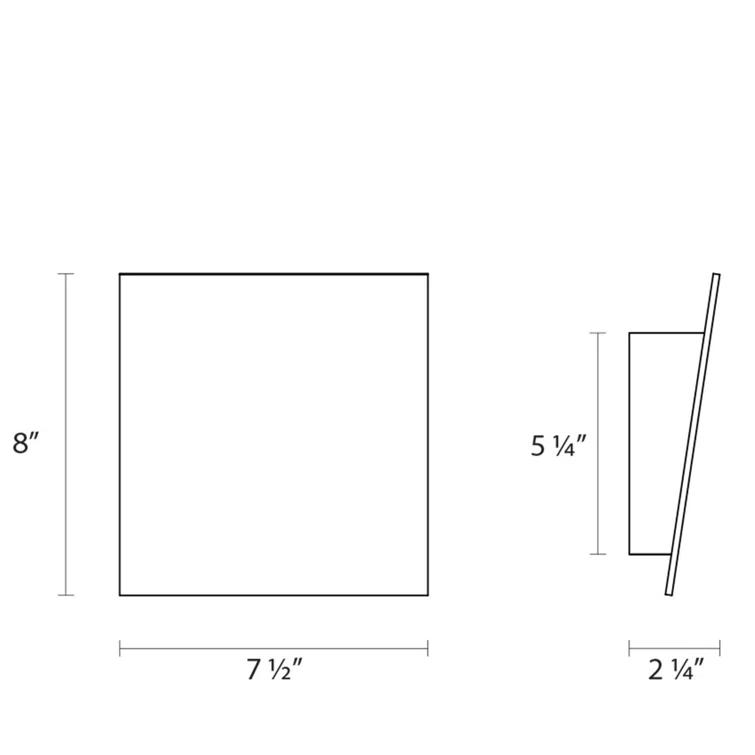 SONNEMAN Angled Plane LED Flush Mounted Sconce
