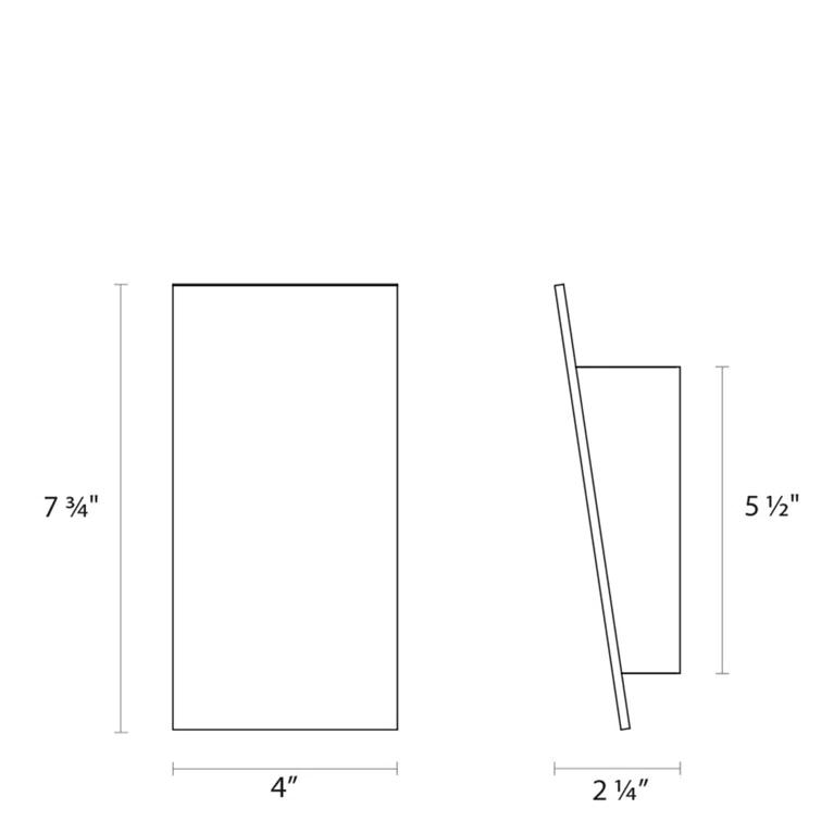 Darcia Angled Plane Narrow LED Wall Sconce - Textured White