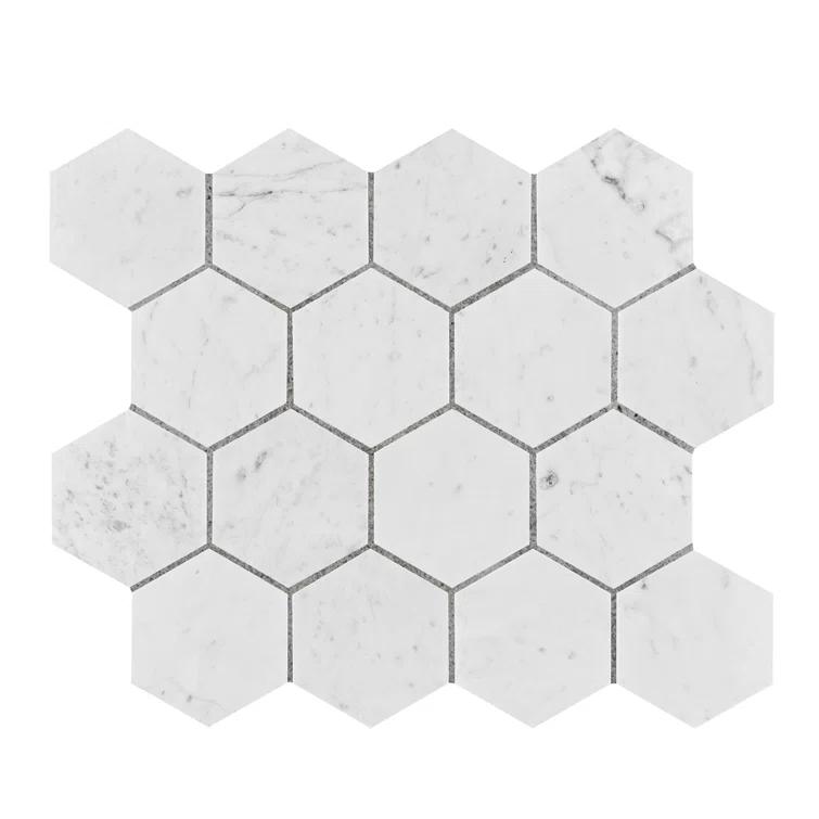 3" x 3" Marble Mosaic Pattern Wall & Floor Tile
