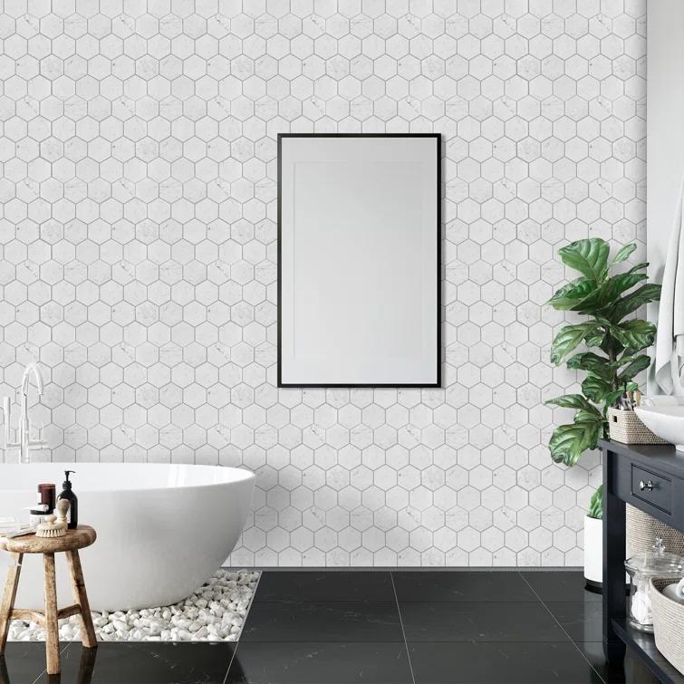 3" x 3" Marble Mosaic Pattern Wall & Floor Tile