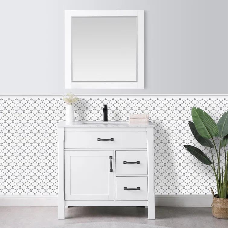 Altair Altair 3.19" x 2.23" Mosaic Sheet Glass Honeycomb Wall & Floor Tile