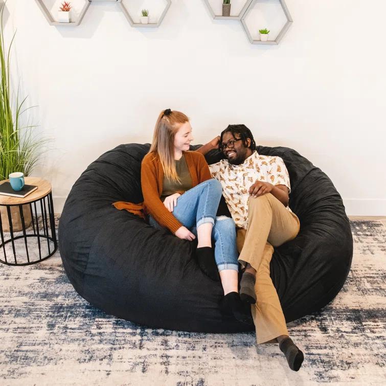 Big Joe Giant Foam Filled Bean Bag Sofa with Soft Removeable Cover