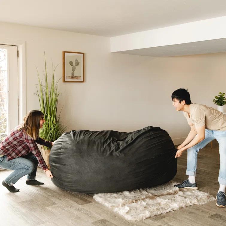Big Joe Giant Foam Filled Bean Bag Sofa with Soft Removeable Cover