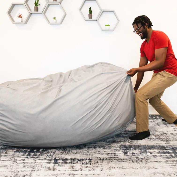 Big Joe Giant Foam Filled Bean Bag Sofa with Soft Removeable Cover