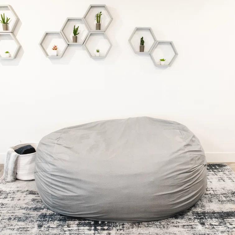 Big Joe Giant Foam Filled Bean Bag Sofa with Soft Removeable Cover