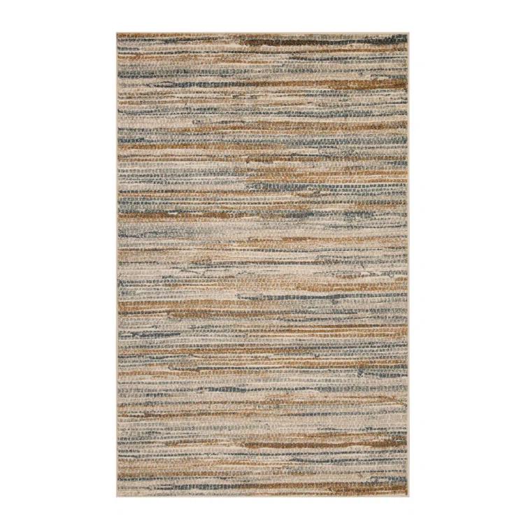 Modern Abstract Area Rug in Gold