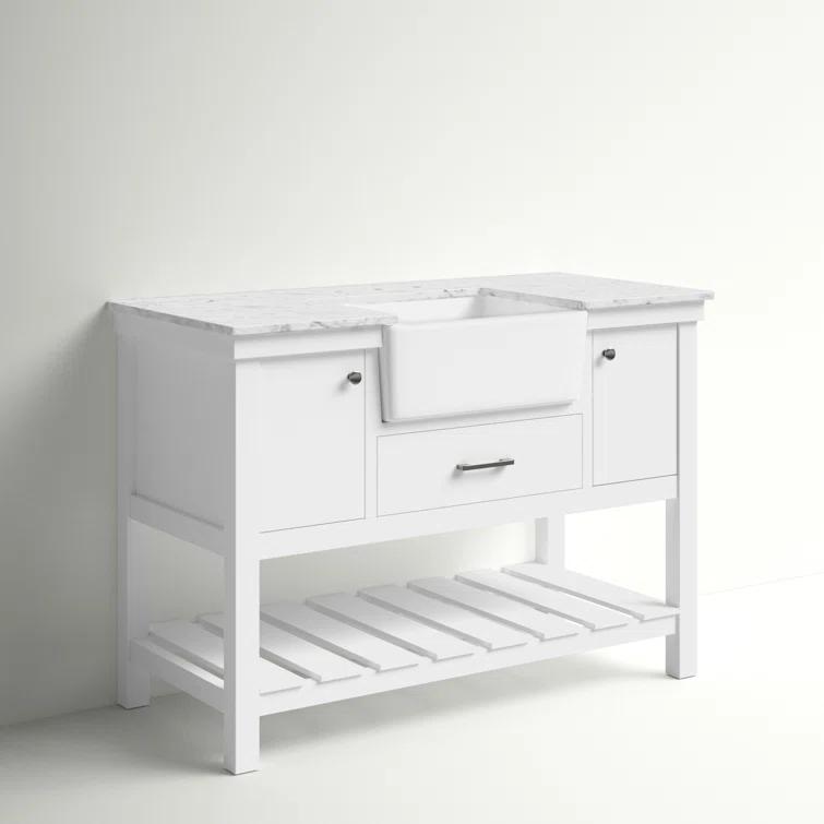Pelaghia 48'' Single Bathroom Vanity with Marble Top