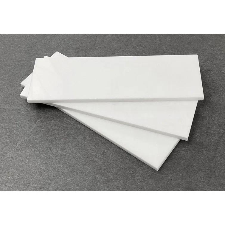 4" x 12" Thassos White Marble Subway Wall & Floor Tile