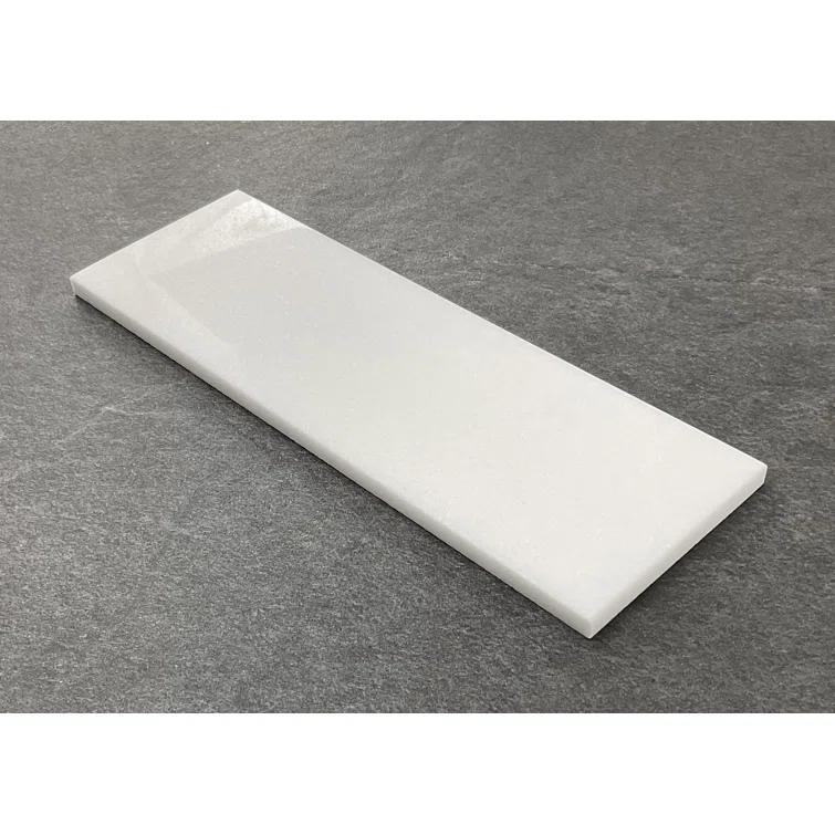 4" x 12" Thassos White Marble Subway Wall & Floor Tile