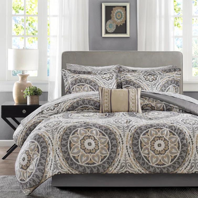 Estrin 9 PC Comforter Set with Cotton Bed Sheets