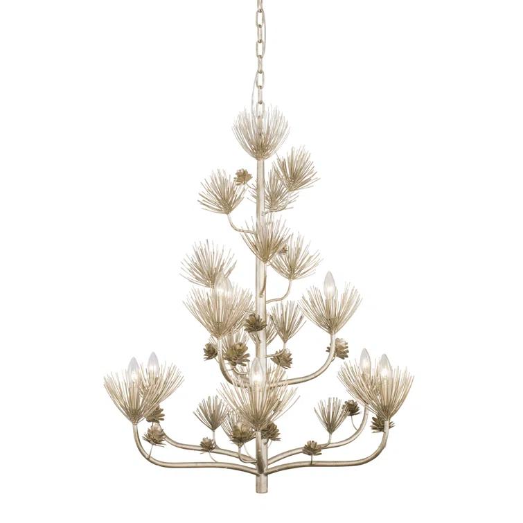 9 - Light Dimmable Tiered Chandelier