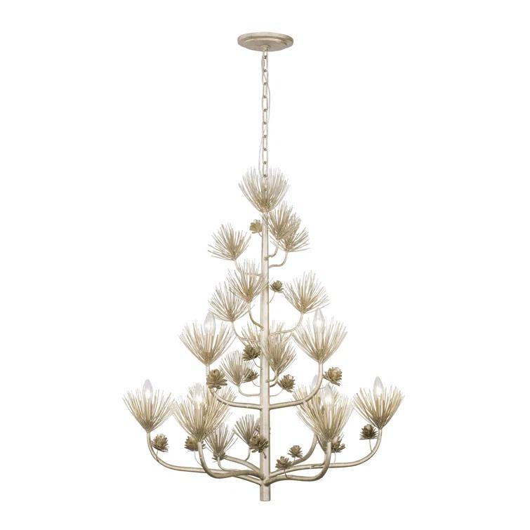 9 - Light Dimmable Tiered Chandelier