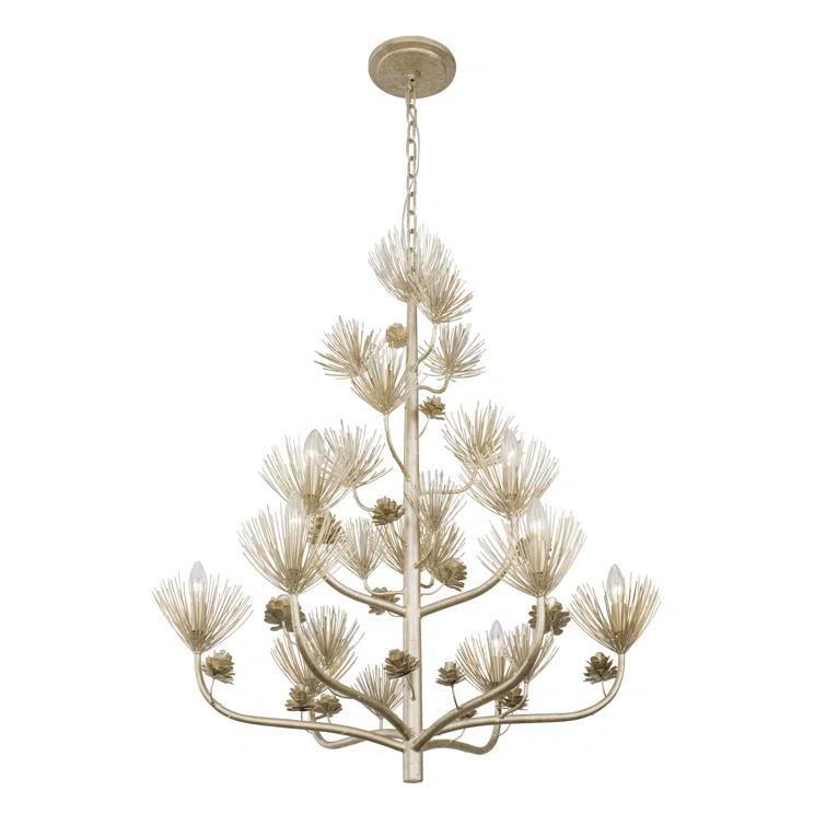 9 - Light Dimmable Tiered Chandelier