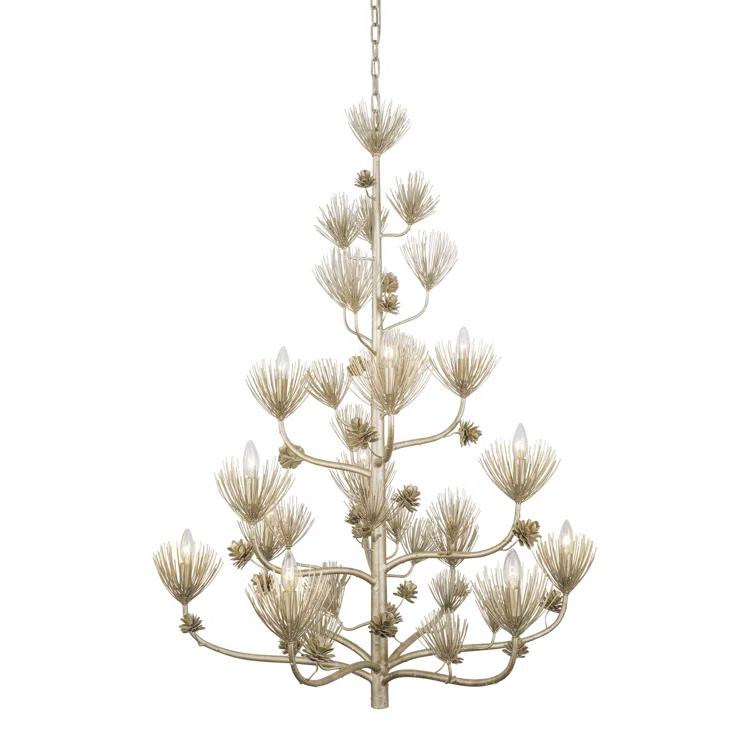 12 - Light Dimmable Tiered Chandelier