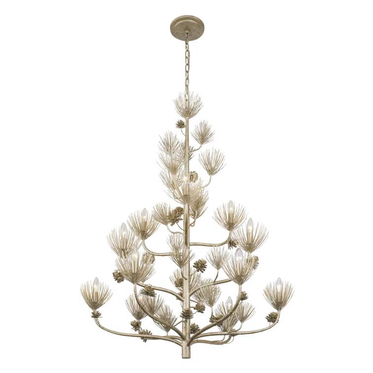 12 - Light Dimmable Tiered Chandelier