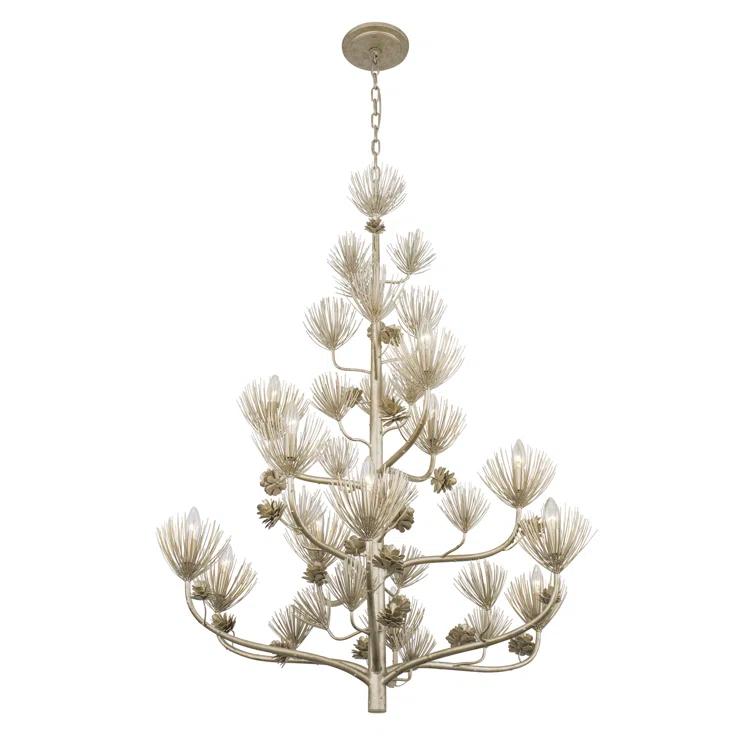 12 - Light Dimmable Tiered Chandelier