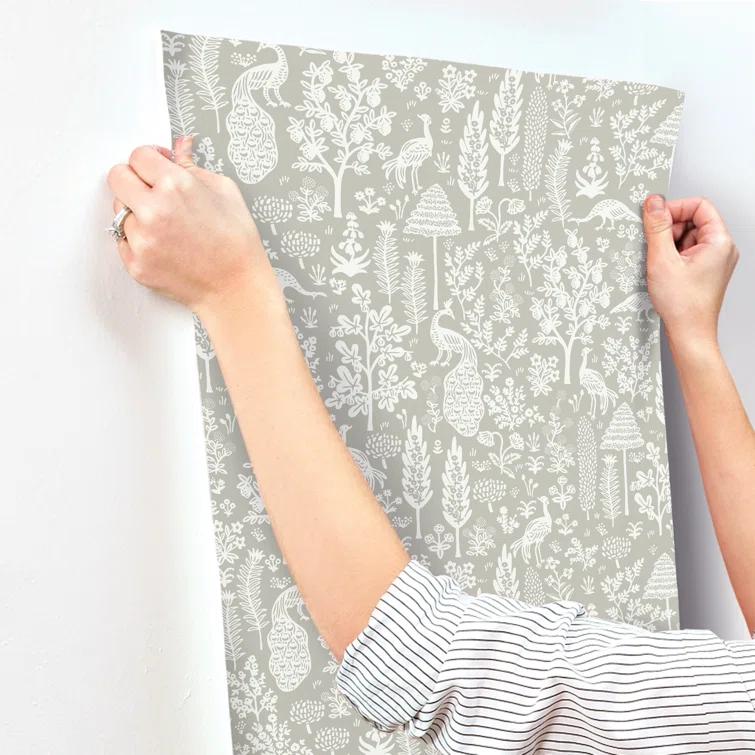 Menagerie Toile 27" L x 27" W Smooth Wallpaper Roll