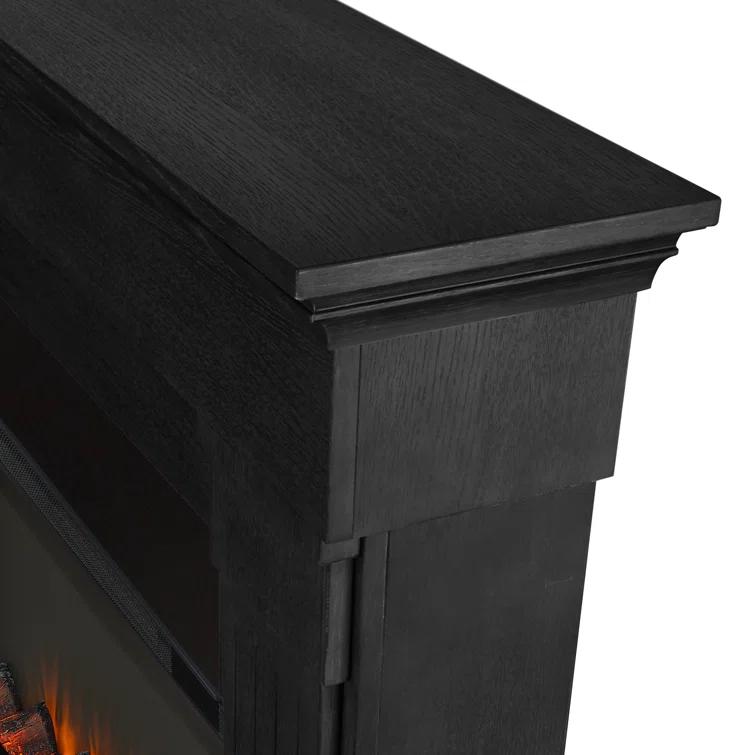 Crawford 48" Slim Electric Fireplace in Black by Real Flame