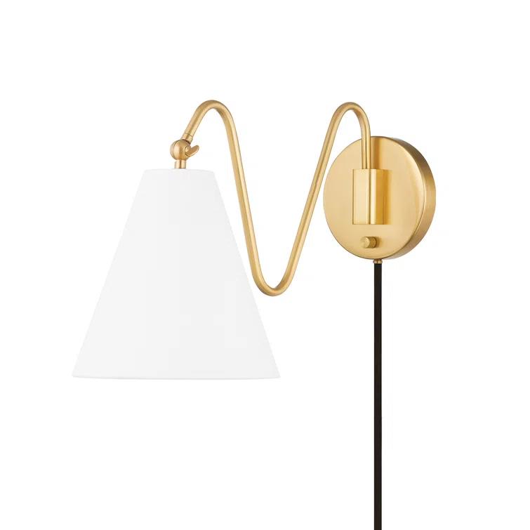 Dellon Single Plug-In Sconce - Antique Brass / Single