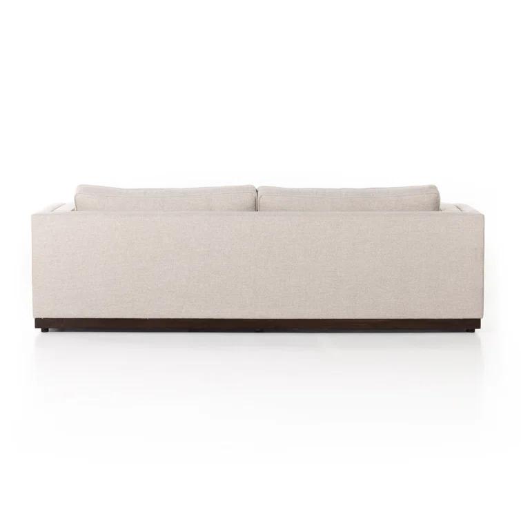 Nova Taupe 108" Fabric Sofa with Removable Cushions