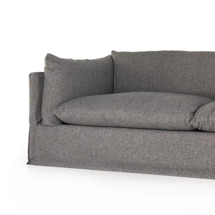 Bennett Moon 96" Slipcovered Sofa with Track Arms
