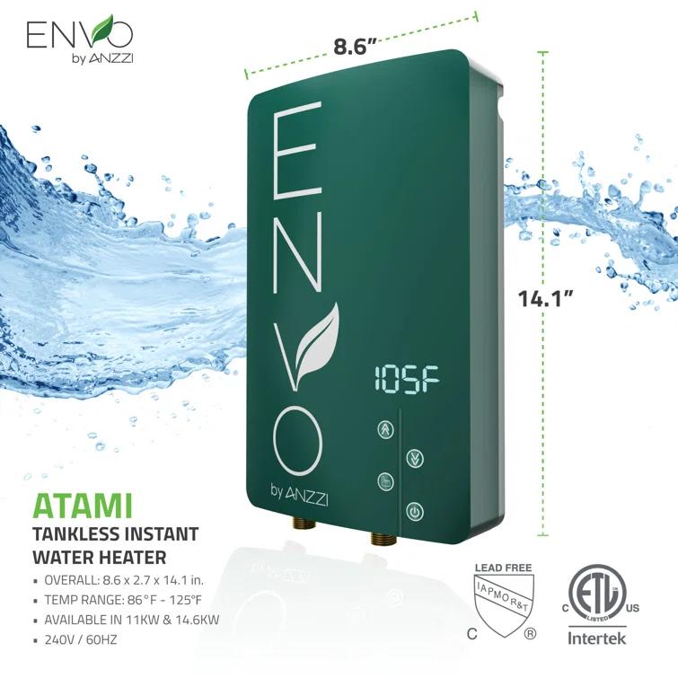 ANZZI WH-AZ146-M2-2PK 240 Electric Tankless Water Heater (Set of 2)