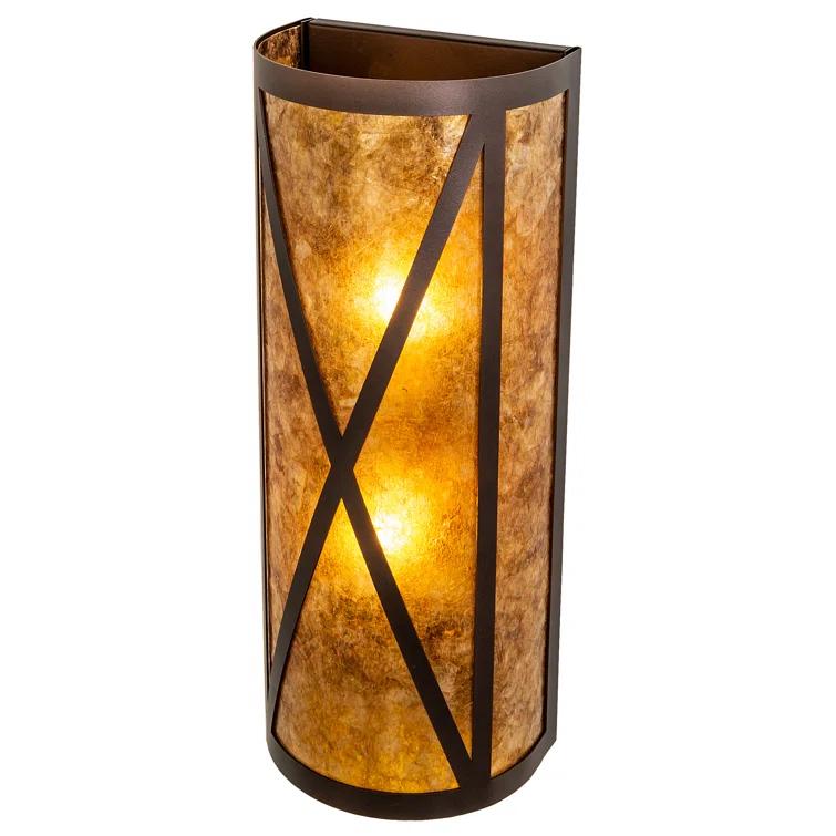 Meyda Lighting Rustic Lodge Glass Flush Mounted Sconce