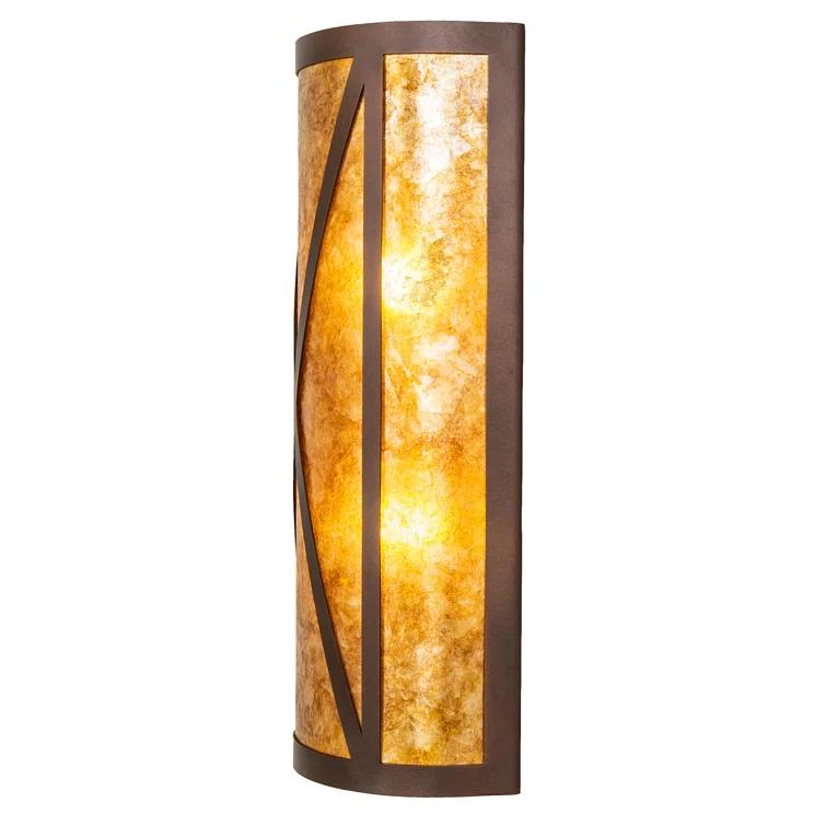 Meyda Lighting Rustic Lodge Glass Flush Mounted Sconce