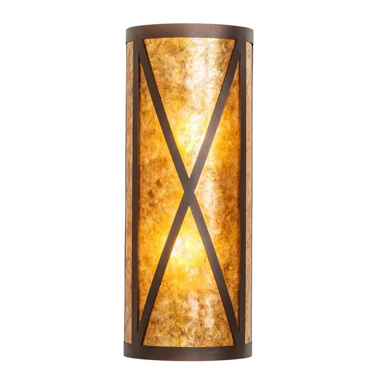 Meyda Lighting Rustic Lodge Glass Flush Mounted Sconce