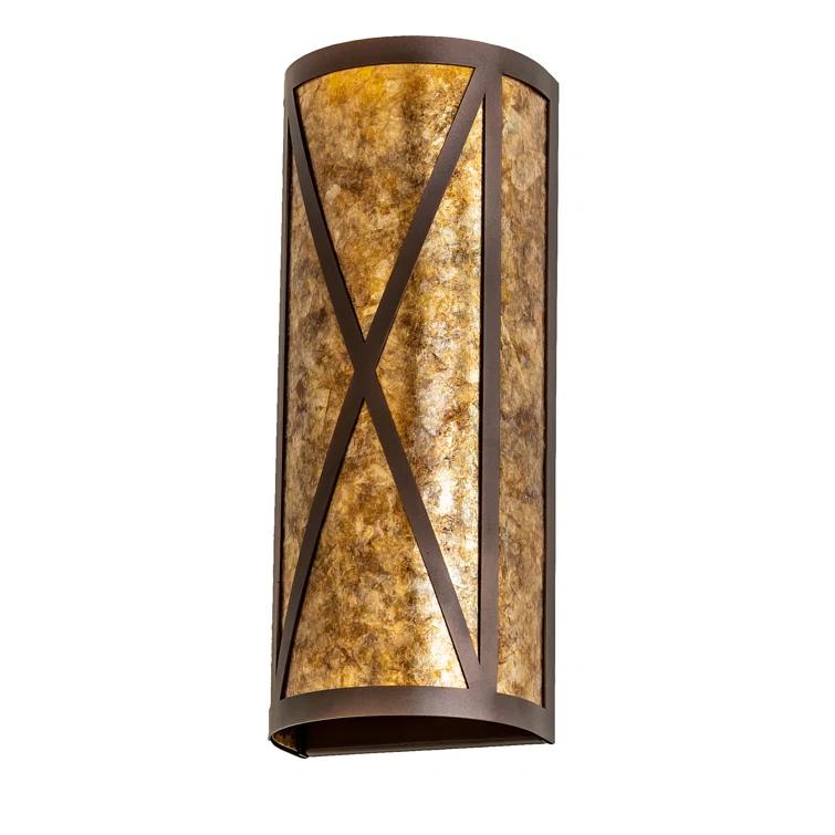 Meyda Lighting Rustic Lodge Glass Flush Mounted Sconce