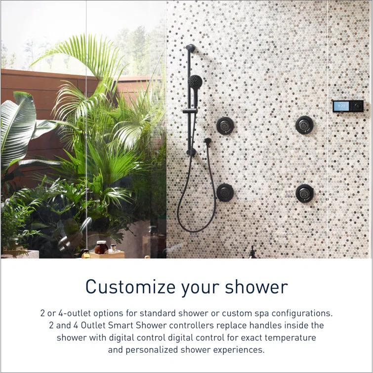 Smart Shower 2-Outlet Digital Shower Controller for Thermostatic Shower Valve