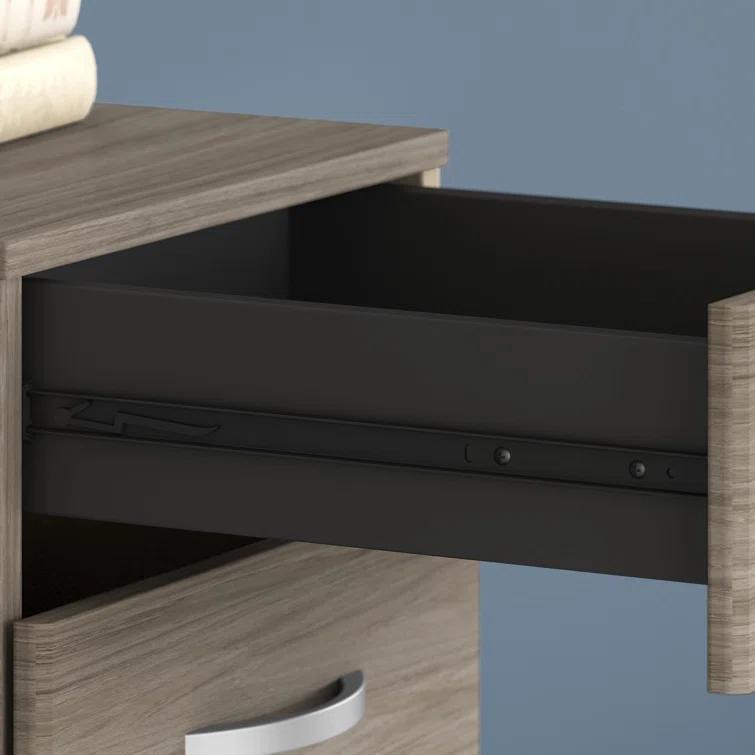 Studio C Executive Office Desk with Mobile File Cabinet