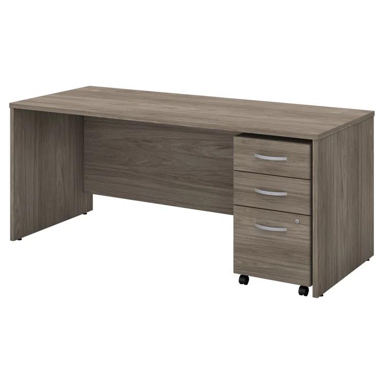 Studio C Executive Office Desk with Mobile File Cabinet