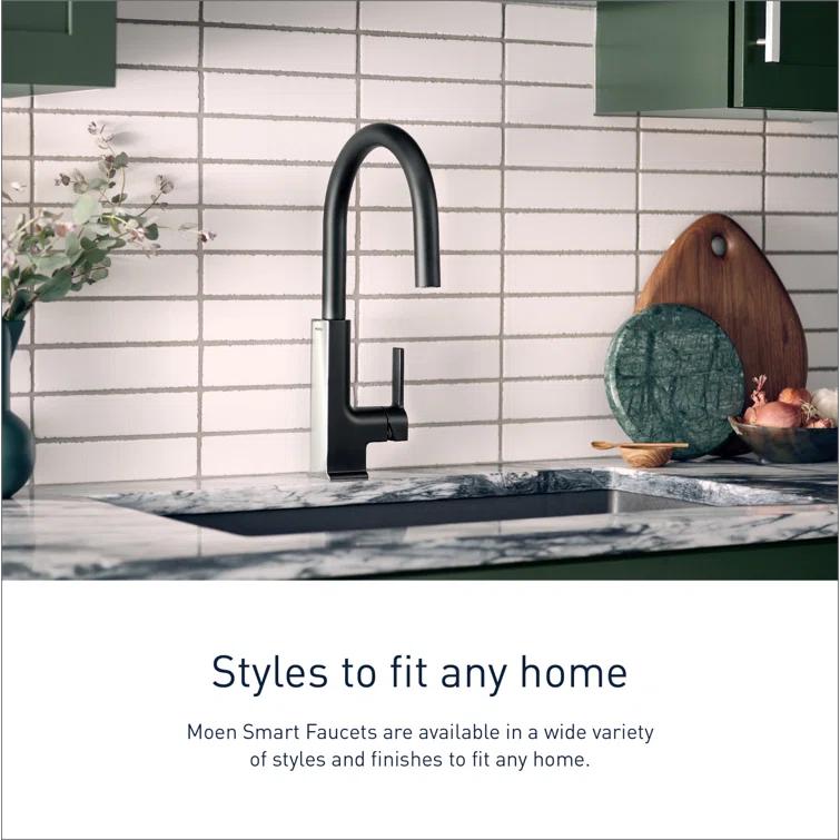 Moen STo Smart Touchless Single Handle Kitchen Faucet with Wave and Accessories S72308EVSRS