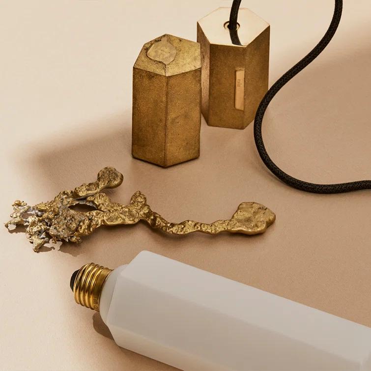 Tala Basalt Single Pendant Light - Brass