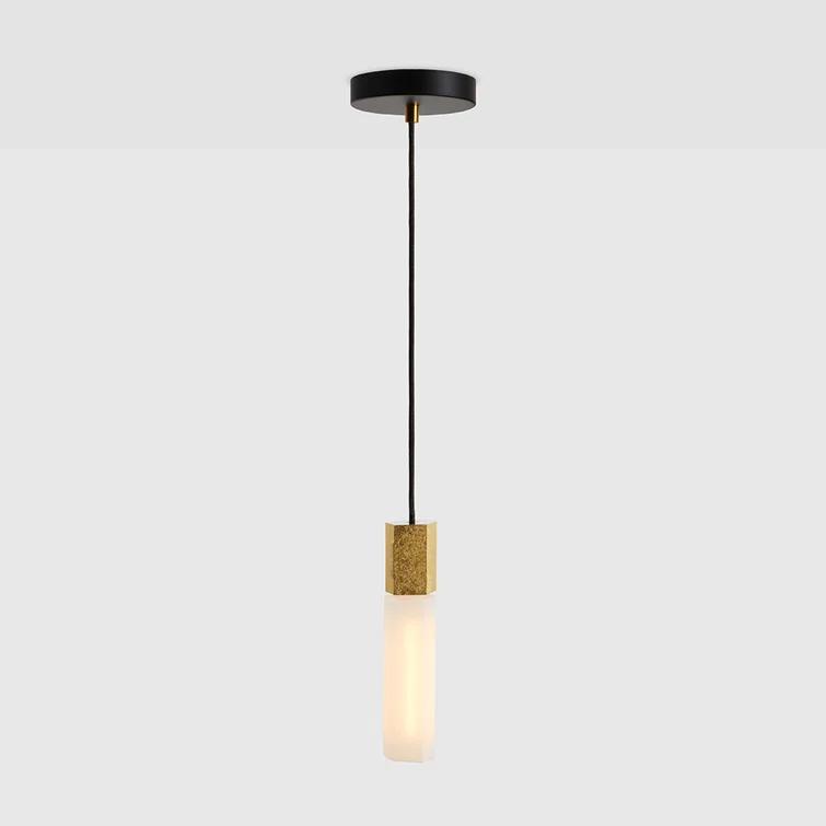 Tala Basalt Single Pendant Light - Brass