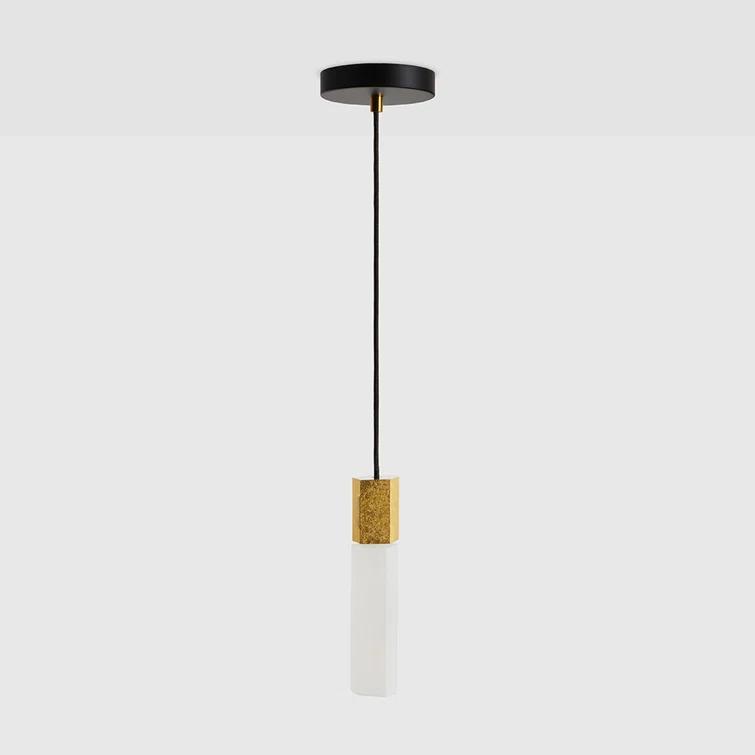 Tala Basalt Single Pendant Light - Brass