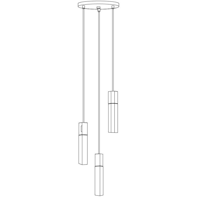 Tala Basalt 3 - Light Cluster Pendant